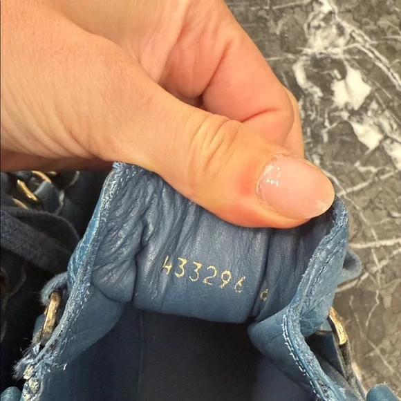 Balenciaga Blue High-Top Sneakers - Picture 6 of 7